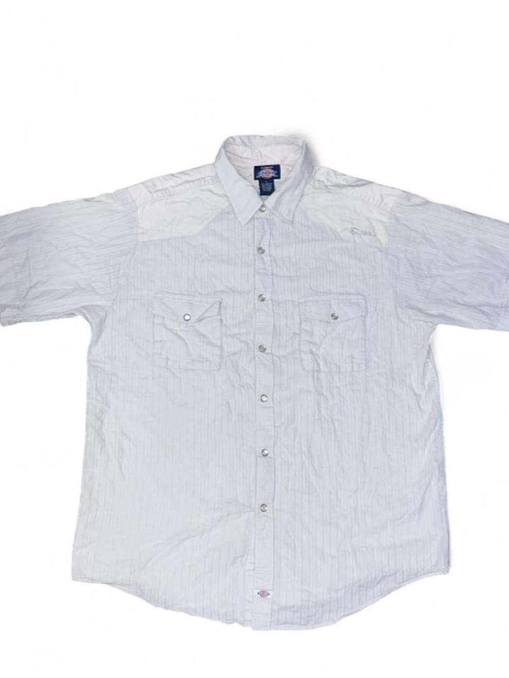 Dickies White Short Sleeve Button Down Work Shirt